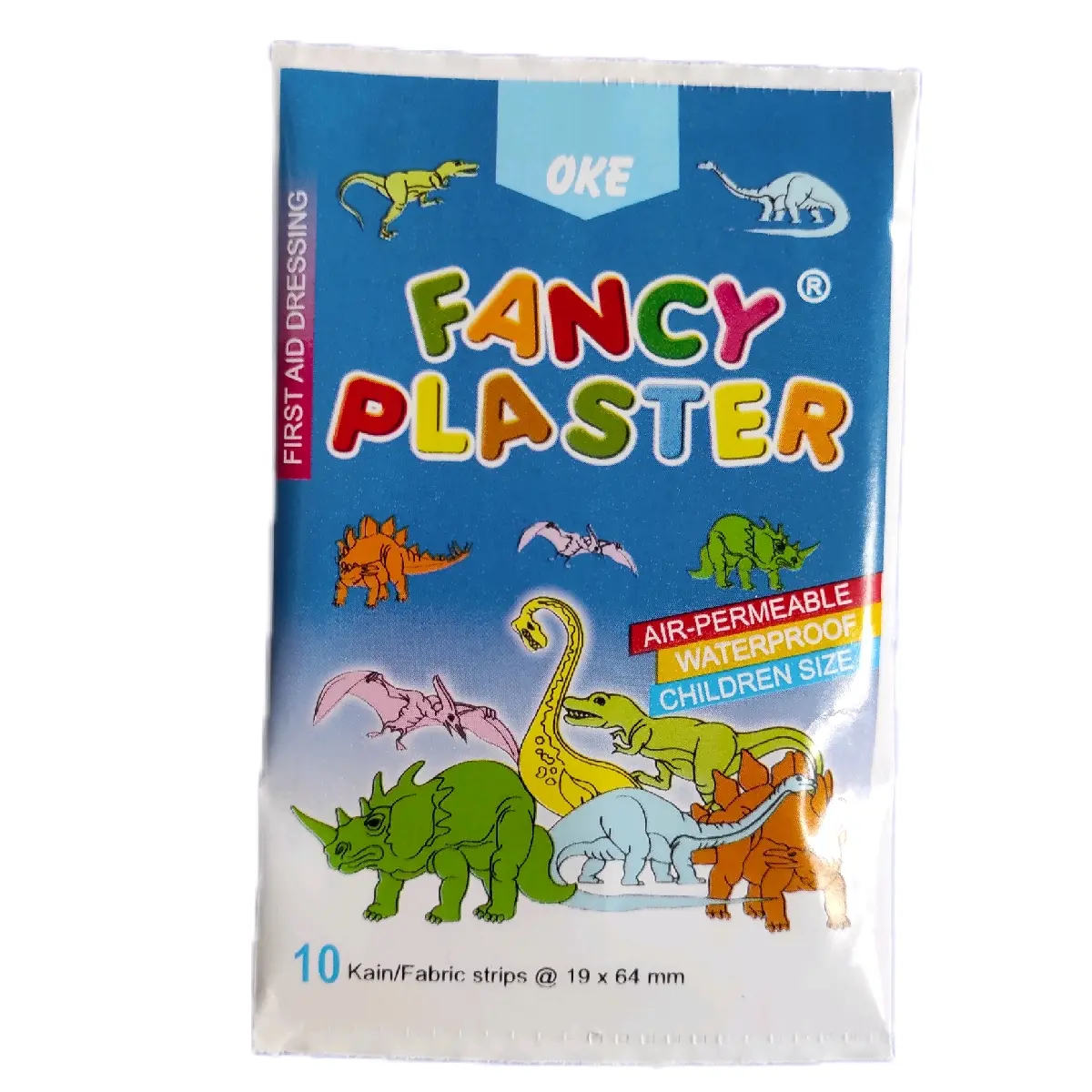 Okeplast plester anak-anak bergambar/ karakter / kartun/ motif dino fancy