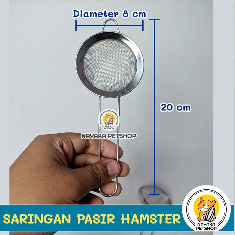 Saringan Pasir Hamster Sekop Bathing Sand Mandi Serokan Pup Sendok Poop Ayakan Kotoran Hewan 1