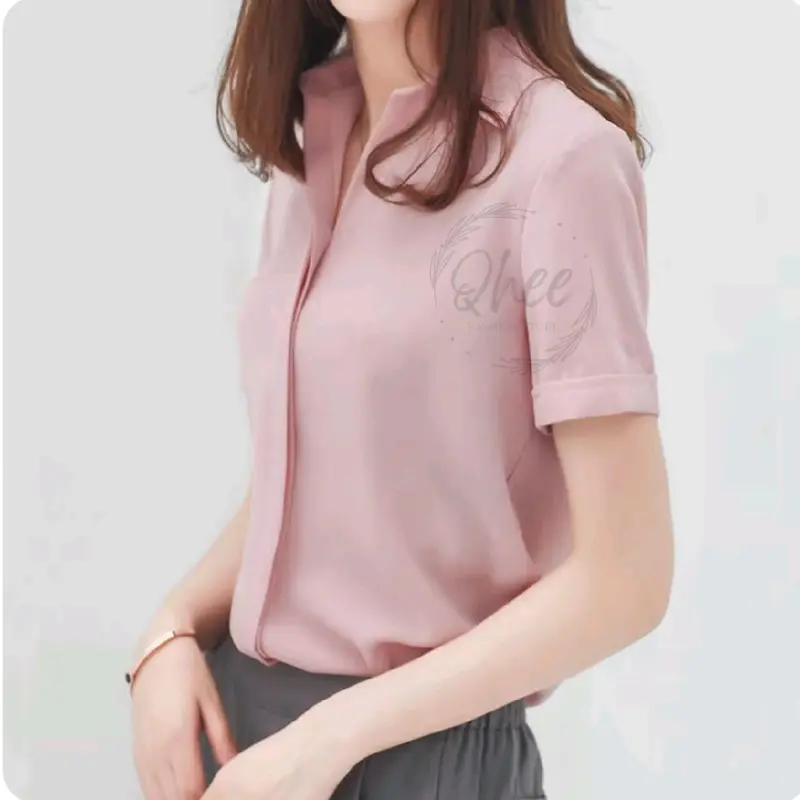 Atasan Kemeja Lengan Pendek Wanita Formal dan Non Formal - Baju Cewek 1