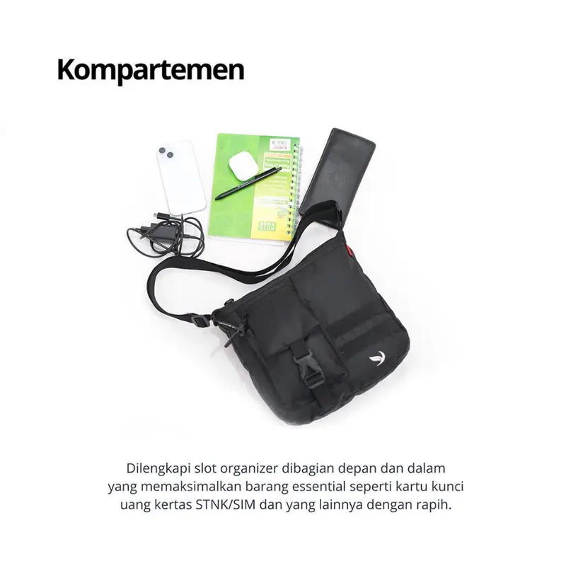 Tas Selempang Slingbag Natan Casual Kerja Slingbag Pria Multifungsi Canvas Premium 2
