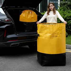 Bolsa de mudanza con asa duradera y cierre seguro con cordón, bolsa de almacenamiento plegable de gran capacidad para mudanzas, viajes y dormitorio