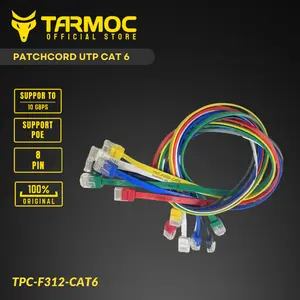 Tarmoc TPC-F3120-CAT6 | Patchcord UTP Cat 6 Slim Warna | Jumper Kabel LAN Jaringan 40cm - 70cm