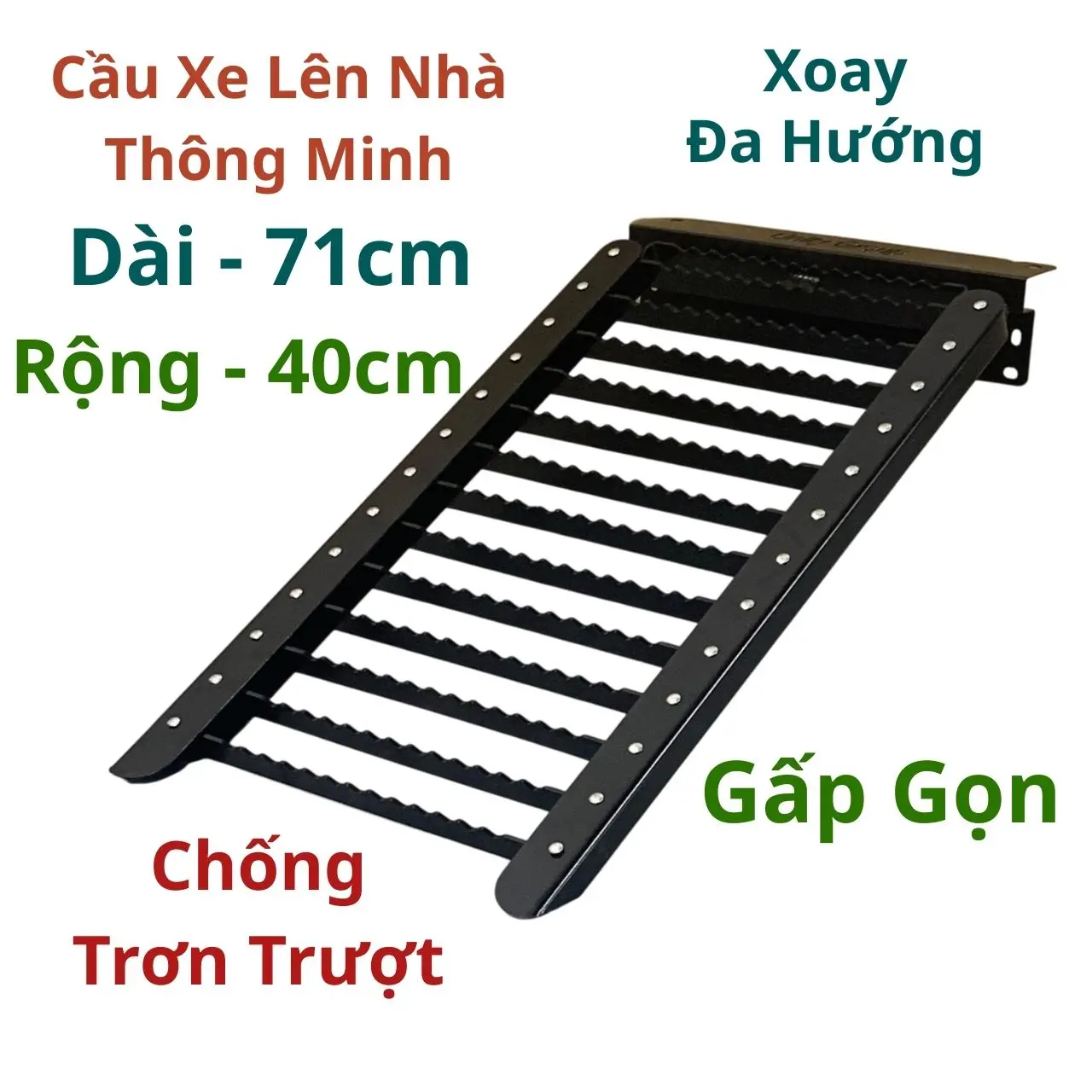 Cầu Xe Gấp Gọn, Thông Minh Xoay Đa Hướng, Chống Trơn