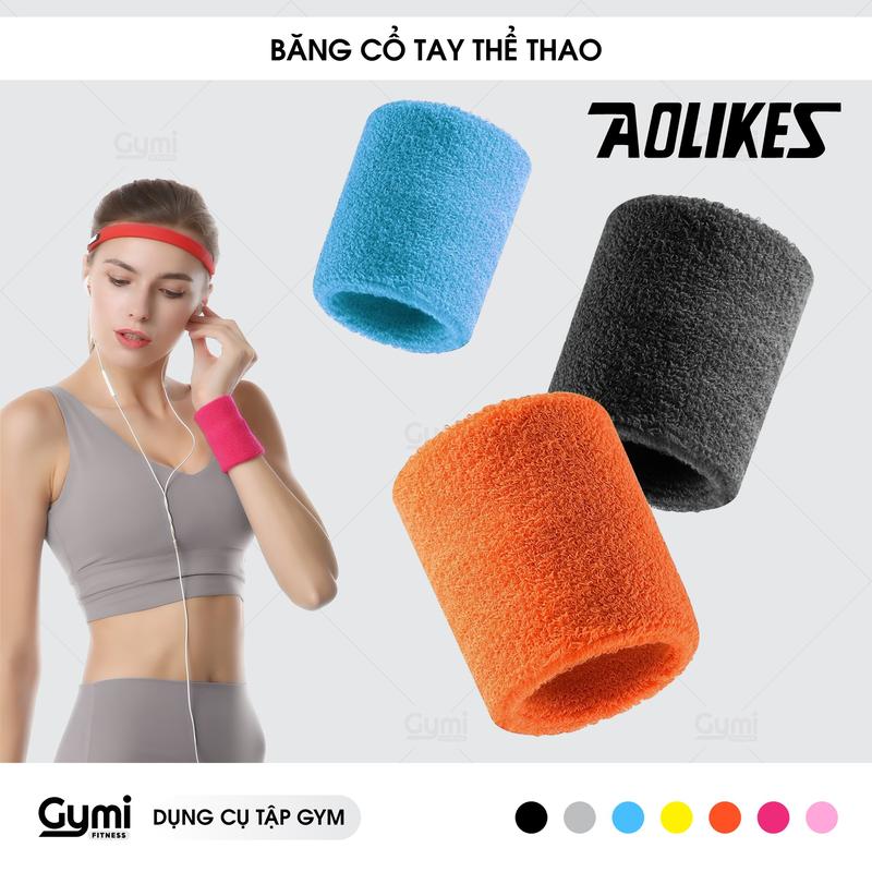Băng đeo cổ tay cotton thể thao thấm mồ hôi tập Gym Tennis 1 cái Quấn Cổ Tay Tập Thể Dục Sport