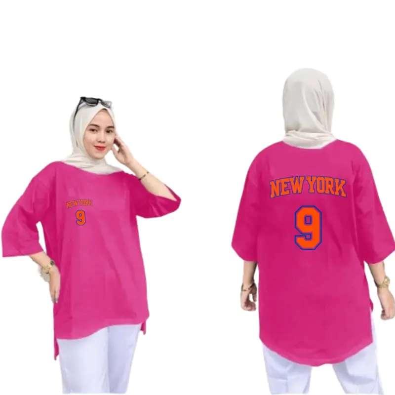 Kaos Oversize Wanita Angka Ukuran L XL Dan XXL Atasan Lembut 8