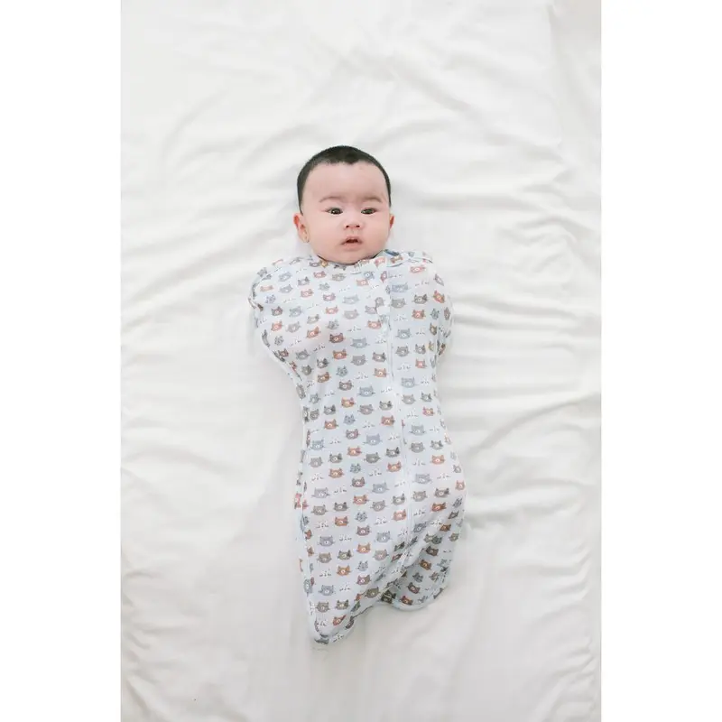 ARDENLEON ArdenBasic Printed Instant Swaddle Bedong Bayi Putih 4
