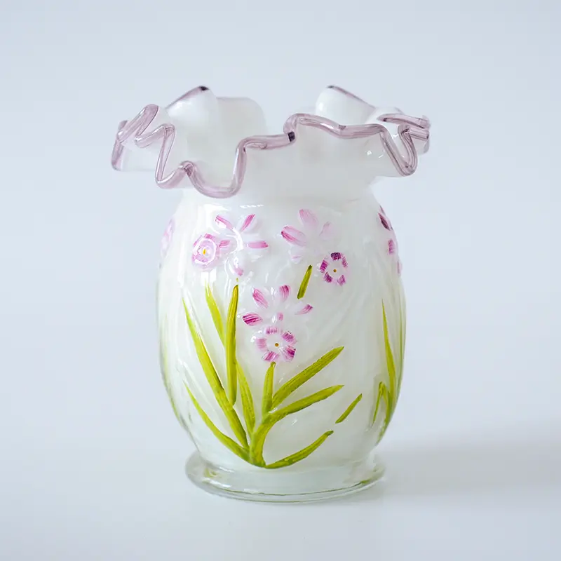 Hand-Blown and Hand-Painted Class Vases for Home Decor and Ornaments