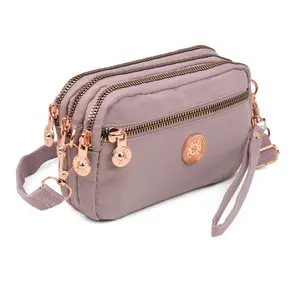 OPIOBAGS SLING WALLET / DOMPET HP SELEMPANG WANITA / DOMPET HP PREMIUM NYLON / PIOMA EVELINE ROSE GOLD