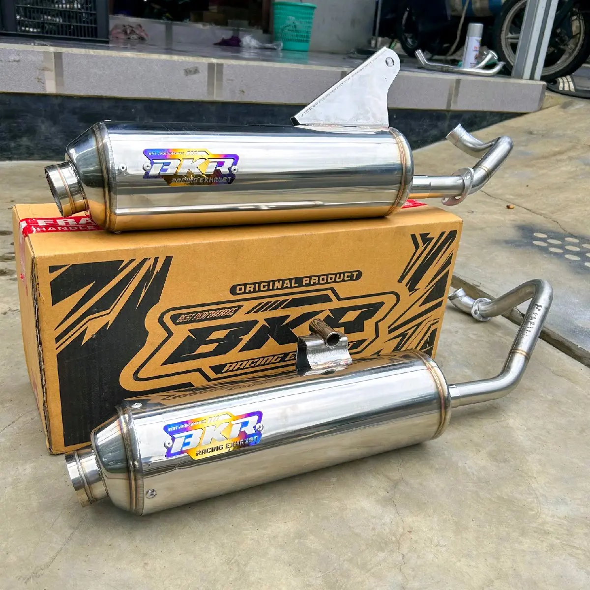 KNALPOT MONCONG SHIJIRO STAINLES BEAT VARIO SCOOOY NNAX PCX AEROX MIO Karbu Motor Motorcycle Racing Silincer