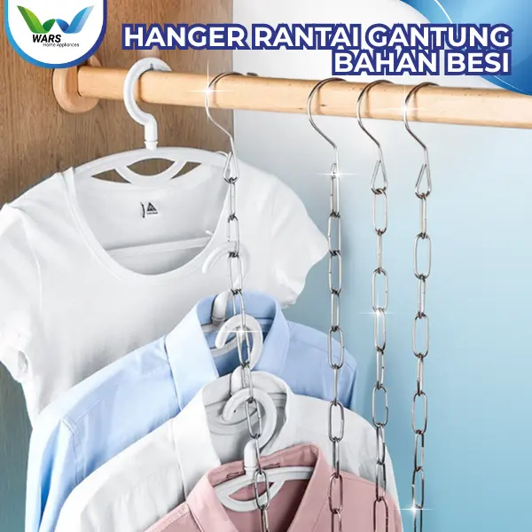 WARS Gantungan Hanger Rantai Gantung Untai Bahan Besi Anti Karat