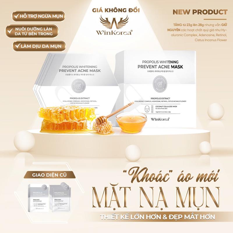Mặt Nạ Dừa Sinh Học Biocell WinKorea Làm Dịu Da Dầu Mụn Cấp Ẩm và Dưỡng Ẩm Da Cải Thiện Vết Thâm Mụn 1 Hộp 4 Miếng Skincare Mask Làm Đẹp Da Nữ