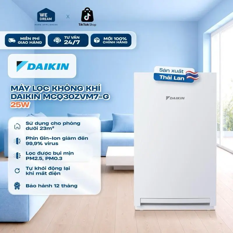 Máy Lọc Không Khí Daikin MCQ30ZVM7-G 25W