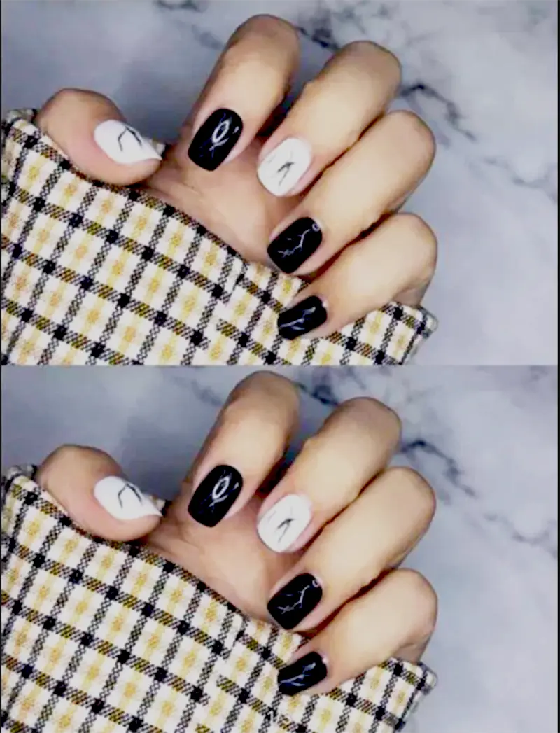2025 pure hand-worn nails, 100 different styles of nails, random blind box, M size, affordable, many styles, fashionable nail stickers.
