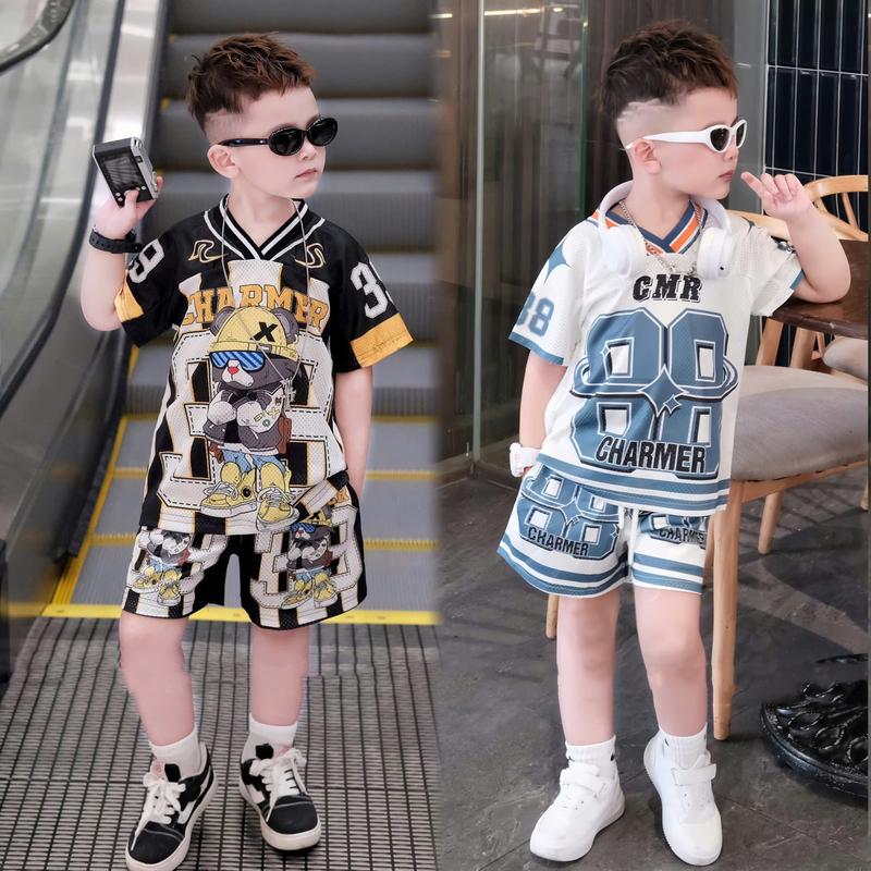 Set bộ quần áo thể thao phong cách boy phố  dành cho bé trai,  bé gái size từ 9-44kg. chất liệu vải thông hơi thoáng khí phù hợp bé mặc trong mùa hè nắng nóng (in tom jelly)