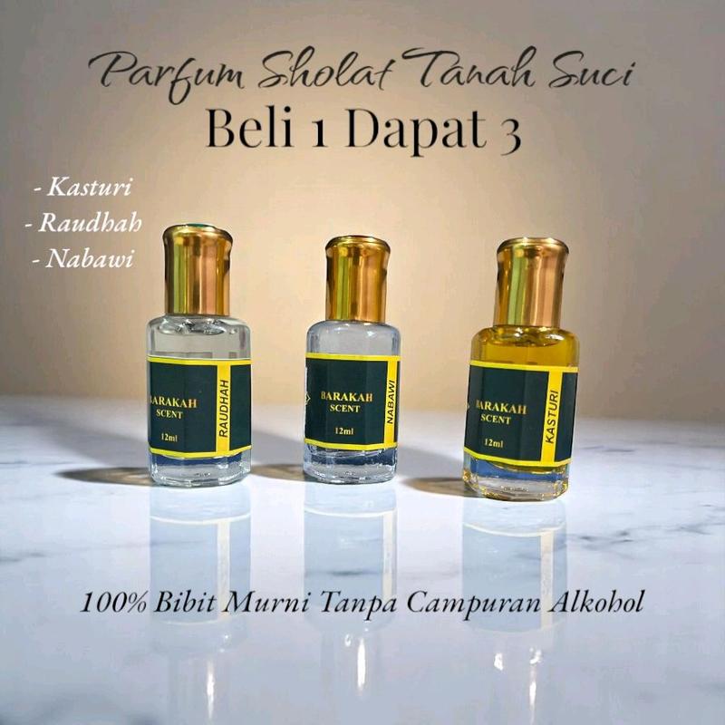 Beli 1 Dapat 3 Parfum Sholat Kasturi Tanah Suci Original Arabian awet tahan lama Seharian 0