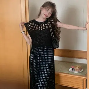 Ready- Tunik Jaring Ruby Premium Rafanda Tanpa Lengan XL