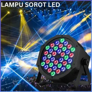36 LED Stage Full Color Flat Par Efek Pencahayaan RGBW 3IN1 DMX 512 DJ DISCO Party Holiday Christmas Bar Club Wedding Show Lampu