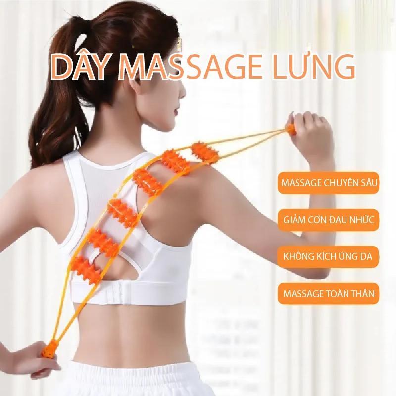 Thiết Bị Massage Cổ Hông Con Lăn Massage Chân Tay Dây Kéo Giãn Cơ Toàn Thân.