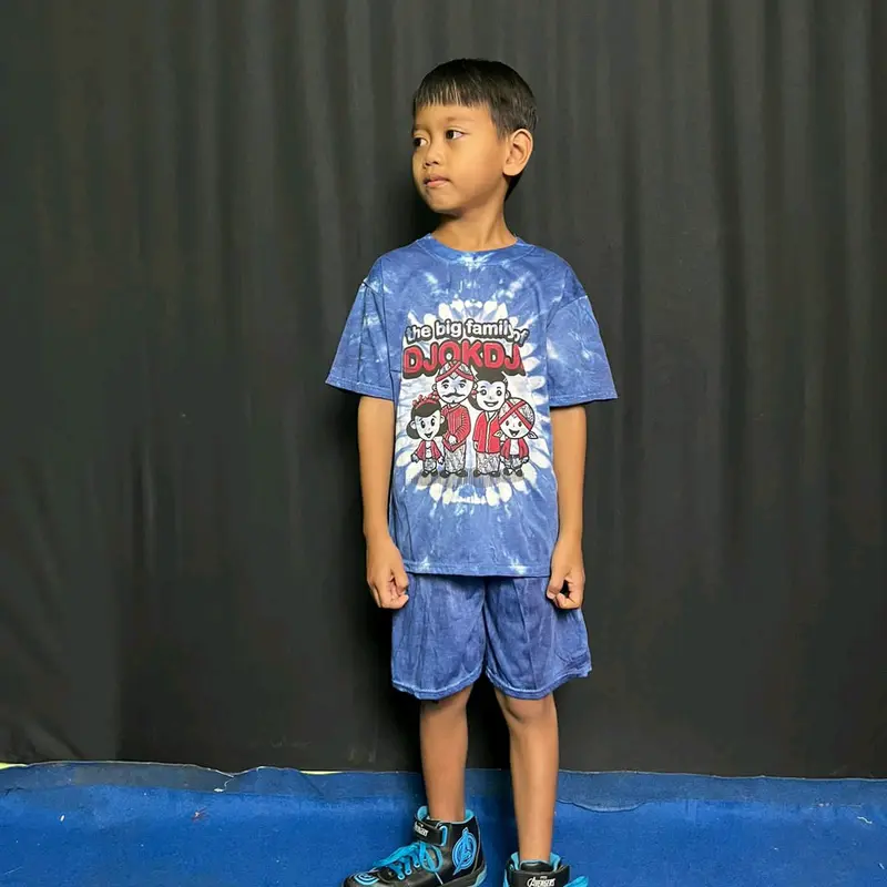 Setelan Kaos Batik Anak Jogja Murah Cap Orang-Orangan Celana Motif 0