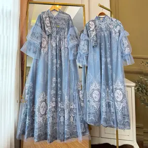 Moana Couple (DIJUAL TERPISAH) Gamis Lebaran 2026 Ibu dan Anak Perempuan Muslim Mewah Tile Tutu Ceruty Babydoll Grade A Hijab Segiempat Rempel Lengan Zipper Dada