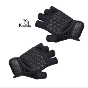 Sarung Tangan Motor Berkendara Pria Model Setenagh Jari Hitam Motif