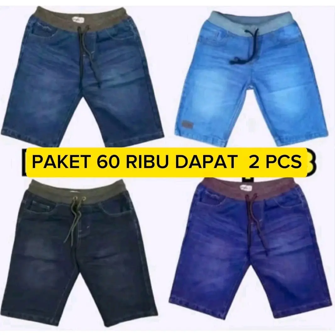 PROMO !!! CELANA CHINOS JEANS PENDEK (ISI PAKET 2 PCS) Dewasa