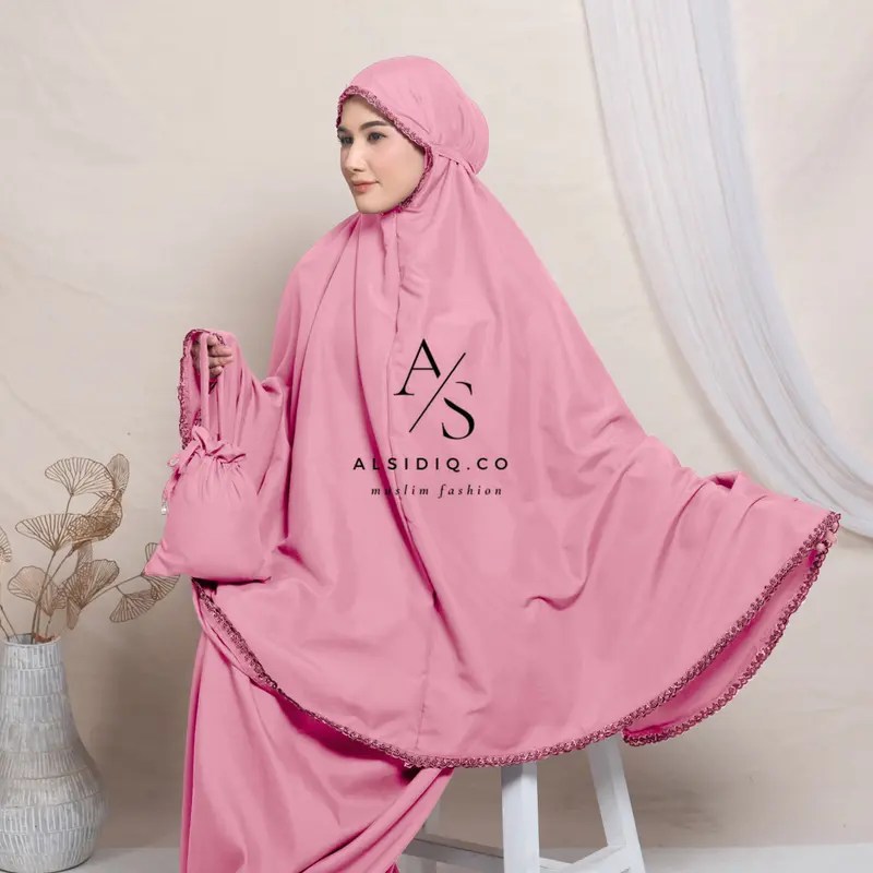 Mukena Dewasa Travelling 2in1 Zayna Resleting Pouch Mini 5