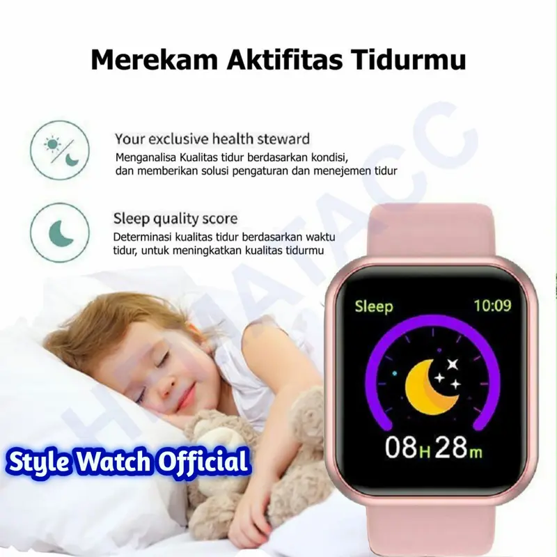 {FREE LM} Jam Tangan Pintar Android Digital Smartwatch Suport Bluetooth Notif Whatsap Telp Sms Music Kamera. Sensor Detak Jantung,ANTI AIR 5