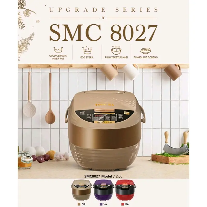 Magic Com YONG MA SMC-8027 / YONGMA SMC8027 Rice Cooker Digital 3in1 2 Liter 400W 6