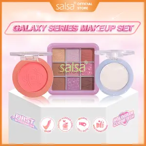 SALSA Galaxy Series Makeup Set - Eyeshadows Palette,Blush On dan Highlighter|Makeup Korea|Douyin|Makeup Pemula|Daily Makeup|Seserahan|Pesta|Lamaran|Awet Tahan Lama