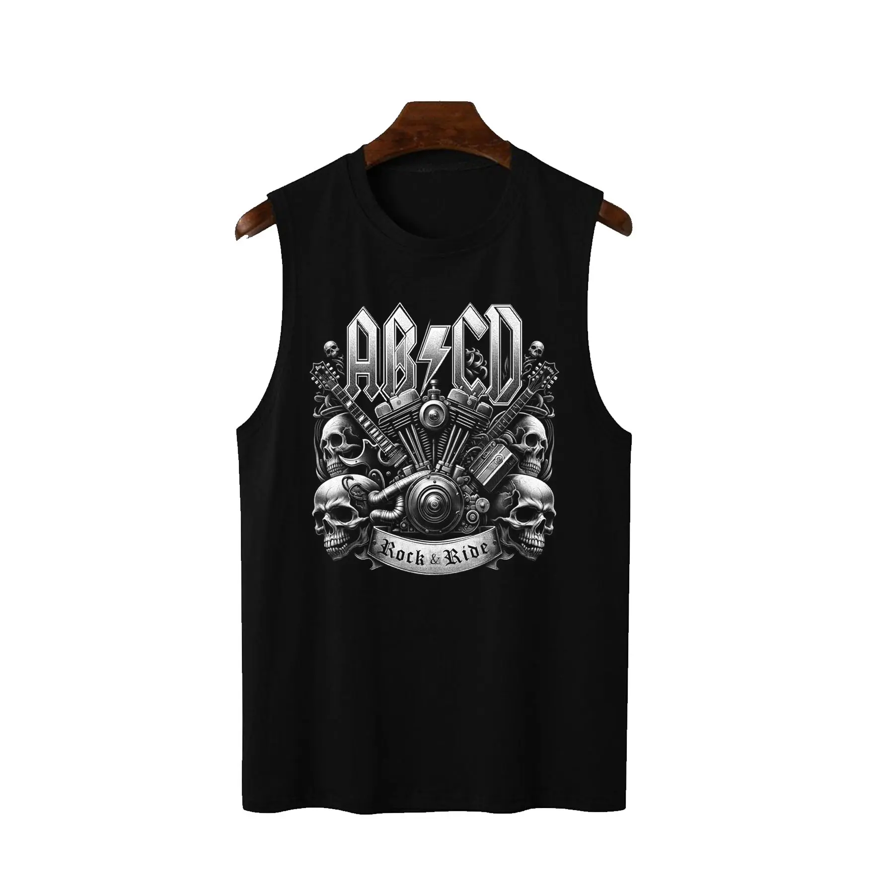 Kaos Lekbong singlet ABCD RR laki-laki atasan Murah distro gambar sablon keren gratis ongkir Casual Crew Neck