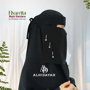 Niqob ELVARETTA | Matt Sifon Silky dan Jettblack | Niqob Niqab Bandana Wolfis Wolvis Terbaru Niqob Yaman