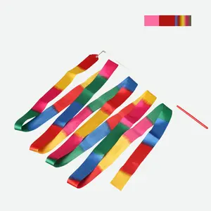 2m Twirl Ribbon + Stick / Twirling Satin + Tongkat Twirl Tari Balet Ballet / Twirl Ribbon Tongkat Gymnastic Senam Ritmik