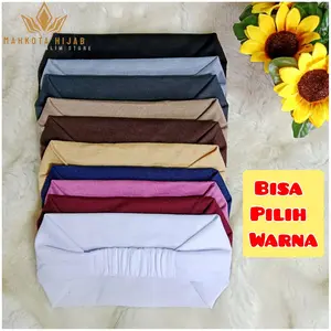 Daleman kerudung bando ciput pita kaos karet belakang varian warna bandana hijab Instan Dewasa Dalaman