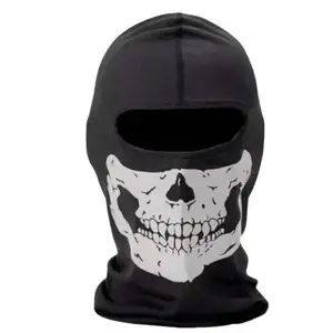 MASKER NINJA BALACLAVA FULL FACE HITAM POLOS,TENGKORAK,LORENG SIZE L Outdoor Tangan