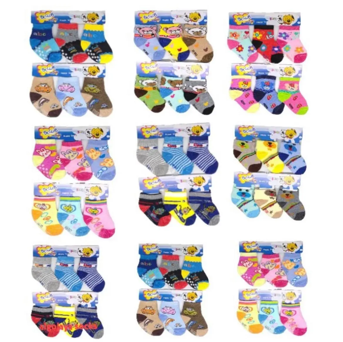Murah ! Kaos Kaki 3 Pasang / Perempuan dan laki2 0-12 Bulan / COD / Kaos Kaki Karakter / Kaos Kaki Murah /  Kaos Kaki Bayi 0-12 Bulan / Kaos kaki Gambar Kyle_Babyshop