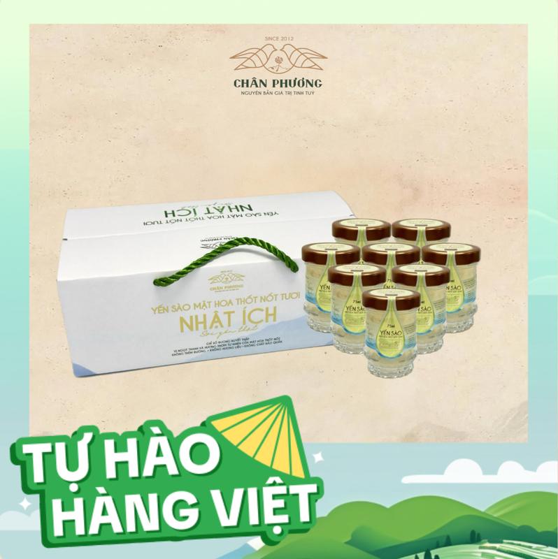 Set 08 Nhật Ích - Yến sào chưng sẵn với Mật hoa Thốt Nốt tươi 75ml hũ | Chân Phương