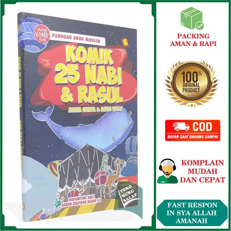Komik 25 Nabi dan Rasul ORIGINAL Karya Aisha Shafa & Agus Willy Buku Anak Kisah Para Nabi Penerbit Al-Kautsar Kids 0