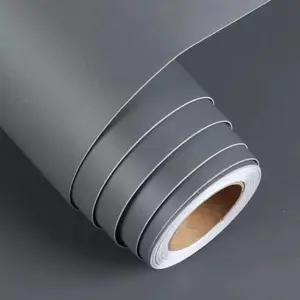 Wallpaper Dinding Polos Dark Grey 45Cm X 10M Dekorasi Pasti Promo