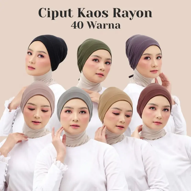 Ciput Kaos Premium/Kirei Hijab - Bahan Rayon PE, Lentur dan Nyaman Digunakan - Dalaman
