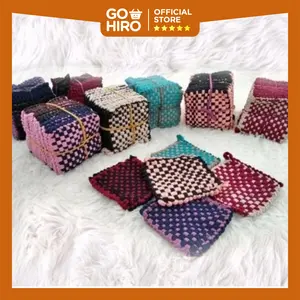 Lap Cempal Anyam Anti Panas15cm x 15cm / Jampel Tatakan Pelindung Masakan Panas Rajut Tebal