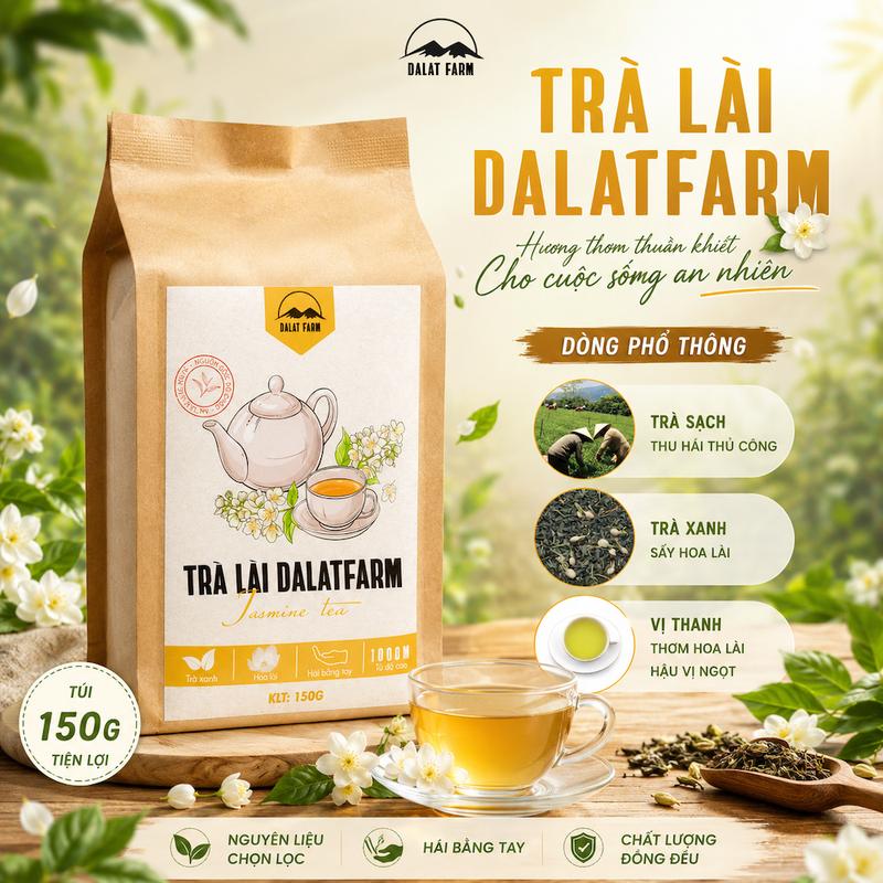 Trà Xanh Hương Dứa DalatFarm - Túi 150 g