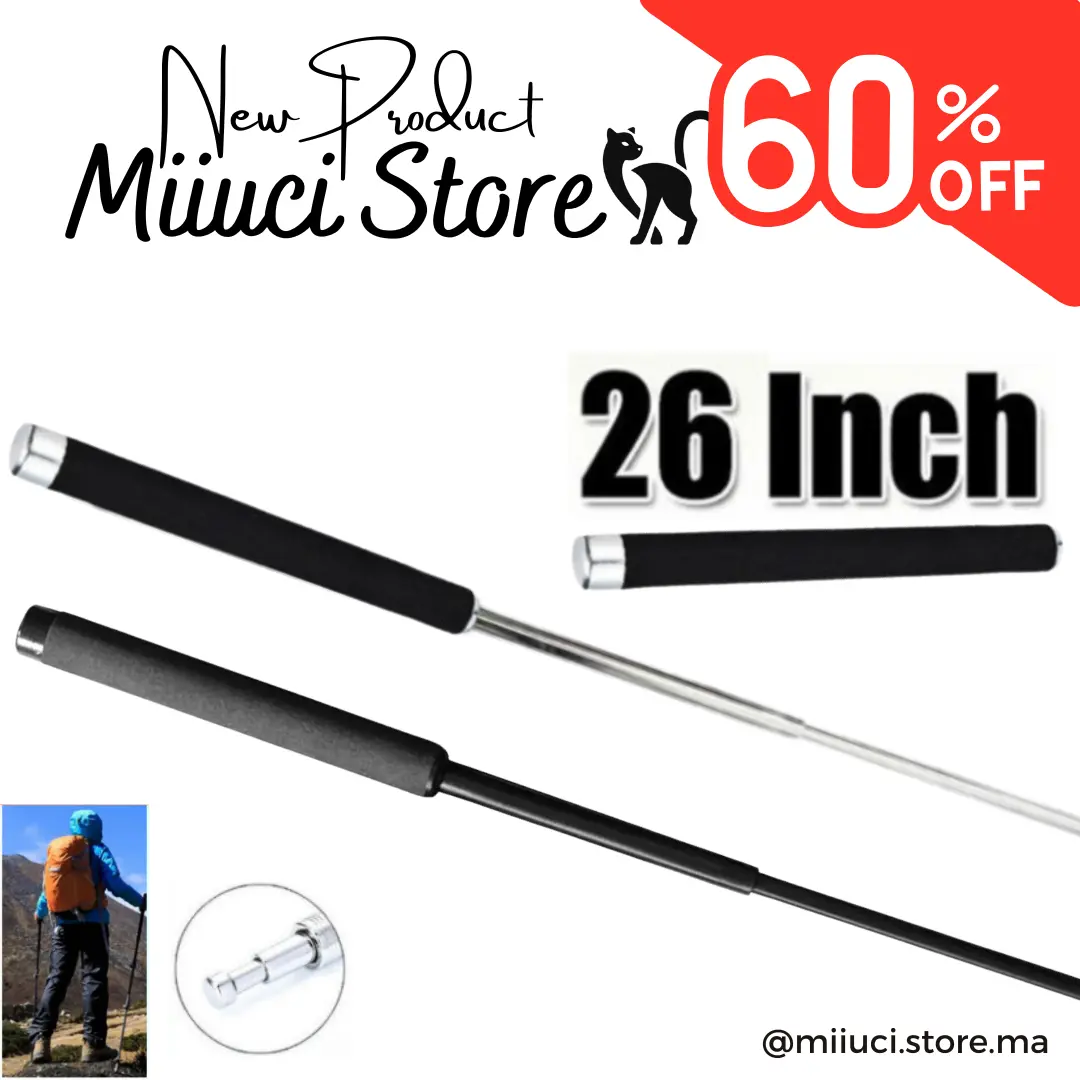 [COD] [Warranty] Silver Stick - Convenient To Carry - Used For Mountain Climbing, Picnic Camping Outdoor - Stainless Steel