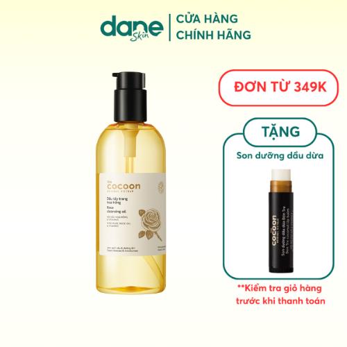 Dầu tẩy trang hoa hồng Cocoon 310ml - làm sạch dịu nhẹ không cay mắt