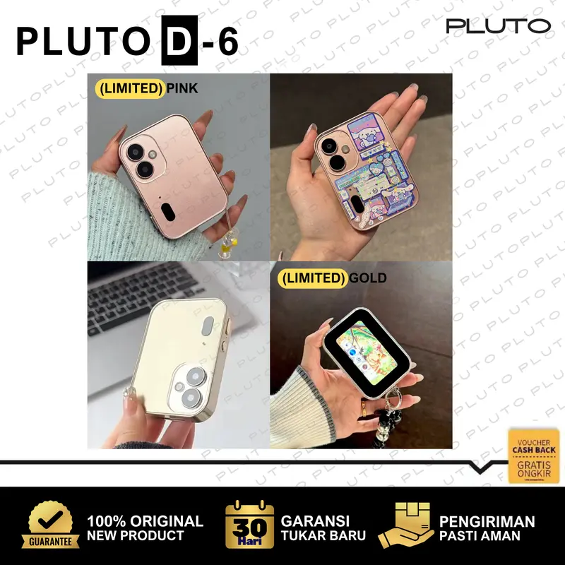 PLUTO D-6 Kamera Digital 64MP dengan Layar Sentuh 5-in-1 untuk Foto Video Musik Nonton Film Main Game 5