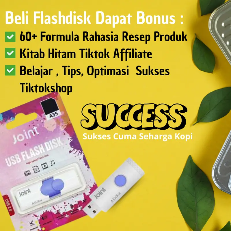 Flashdisk Plus Ebook +Video Resep Rahasia Produk tutorial Besi Black Otg Storage 1