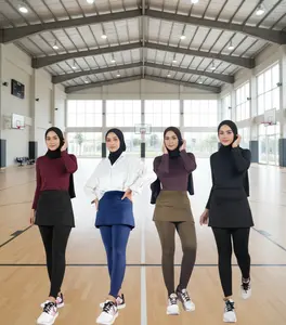 Legging Rok Panjang Olahraga Wanita Outdoor Bahan Polyester Spandek Ringan Lentur Adem Nyaman Stylish untuk Aktivitas Sport