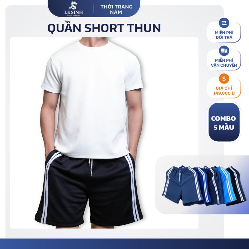 Combo 5 Quần Short Thun Nam Mềm Mịn Thoáng Mát,Có Túi Giao Màu Ngẫu Nhiên.