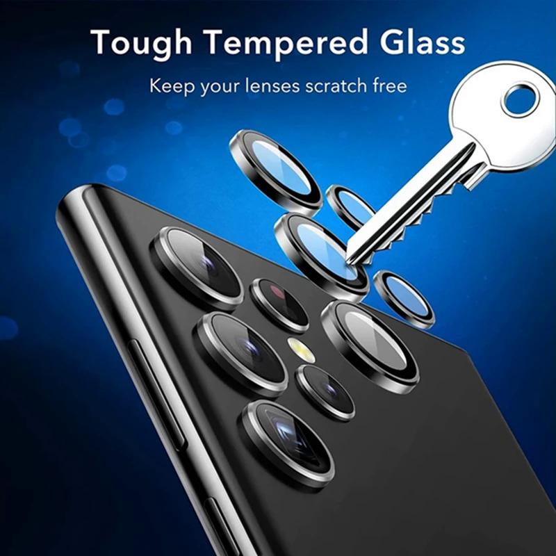 Product Introduction of For Samsung Galaxy S23 Ultra camera lens protectors metal camera ring case glass for Samsung S 22 S23 s24ultra 5G protective cap 6