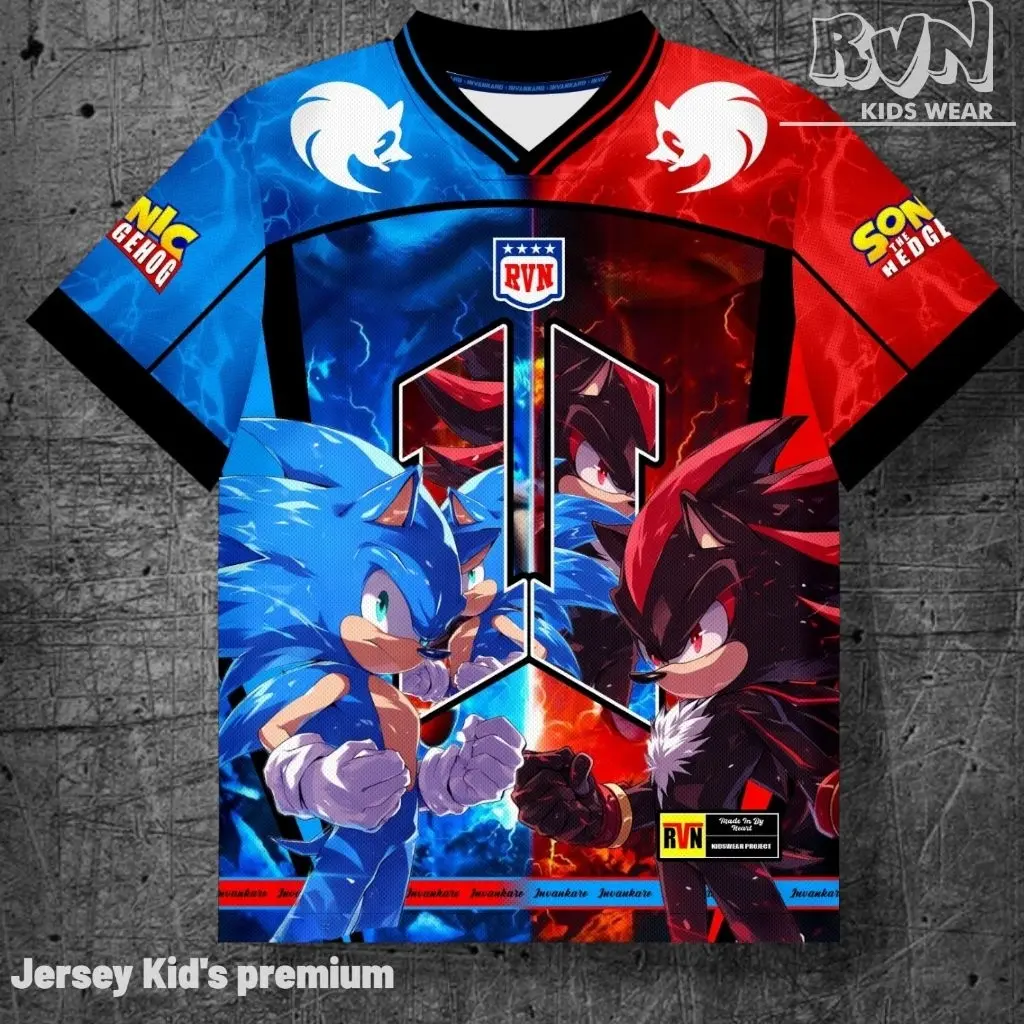 Jersey anak oversize dryfit fullprint usia 2-12thn #   sonic